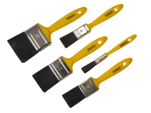 Stanley Tools STA029592 Hobby Paint Brush Set of 5 12 25 37 50 & 62mm