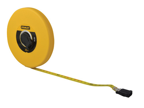 Stanley Tools Closed Case Fibreglass Tape 30m (Width 12mm)