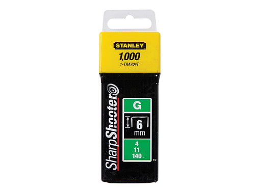 Stanley Tools TRA7 Heavy-Duty Staple 6mm TRA704T Pack 1000