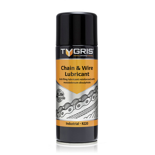 Tygris Chain & Wire Lubricant 400ml from Toolden.
