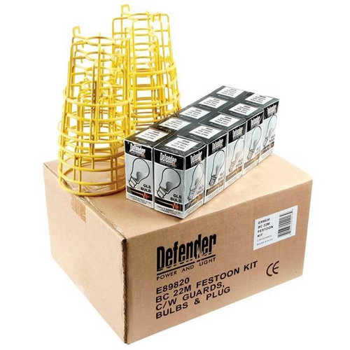 Defender 22M GLS Festoon Kit - 10 Holders BC Fittings 110V from Toolden.