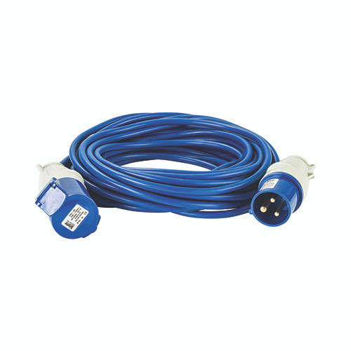 Defender 14M Extension Lead - 16A 1.5mm Cable - Blue 230V