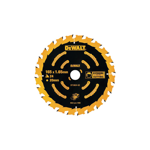 Dewalt DT10624 Circular Saw Blade 165 x 20mm x 24T Cordless Extreme Framing