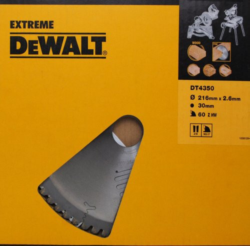 DeWalt Circular Saw Blade 216 x 30mm x 60T Series 60 Fine Finish