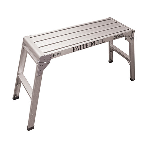 Faithfull Fold Away Step Up Aluminium L100 x H52 x W30cm from Toolden.