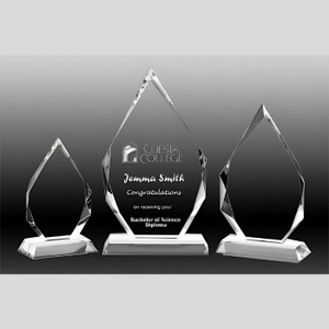 The Royal Diamond Award exudes sophistication and prestige, making it the perfect choice for honoring outstanding achievements. Crafted from premium optical crystal, this award features a brilliant diamond-inspired design that symbolises excellence and success. Its radiant facets and polished surfaces reflect light beautifully, creating an eye-catching display.