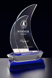Our Yacht Crystal Award is an elegant and meticulously handcrafted trophy, ideal for recognising excellence in sailing, corporate achievements, or commemorating significant milestones. Its sleek design and premium materials make it a standout piece for any award ceremony or display. With engraving.