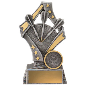 The Darts Flag Theme Trophy is a vibrant and sporty award designed to celebrate skill, teamwork, and achievement in darts. Featuring a dynamic darts–inspired design, this trophy captures the fast-paced and inclusive spirit of the game. Its modern styling and quality finish make it an excellent choice for presentations at all levels of competition.