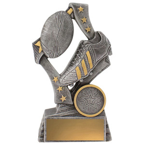 The Rugby Flag Theme Trophy is a bold and dynamic award designed to celebrate skill, determination, and achievement in rugby. Featuring a distinctive flag-inspired design, this trophy reflects the strength, teamwork, and competitive spirit of the sport. Its striking appearance and quality finish make it an excellent choice for rugby presentations at all levels.