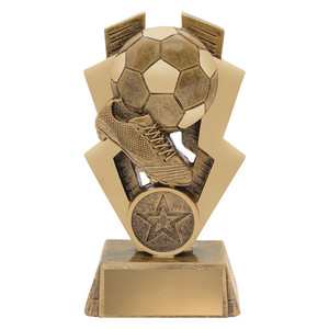 The Football Strike Trophy is a bold and dynamic award designed to recognise outstanding achievements in football (soccer). Featuring a striking, action-inspired design that reflects speed, skill, and precision, this trophy captures the excitement and competitive spirit of the world game. Its polished finish and customisable base make it an ideal choice for celebrating both individual excellence and team success.