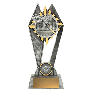 The Badminton Peak Trophy is a sleek and elegant award designed to celebrate speed, precision, and competitive excellence. Featuring a striking peak design with badminton-themed details, this trophy symbolises agility, control, and reaching the pinnacle of success. Its polished finish and customisable base make it an excellent choice for recognising individual or team achievements.
