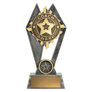 The Coach Award Peak Trophy is a distinguished and appreciative award designed to celebrate leadership, guidance, and mentorship. Featuring a striking peak design with coaching-themed details, such as a whistle or clipboard motif, this trophy symbolises dedication, strategy, and helping others reach the pinnacle of their potential. Its polished finish and customisable base make it an excellent choice for recognising head coaches, assistants, and team managers across any sport or activity.