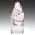 Stunning award, the Origin features unique swirling red & clear pattern encased in crystal dome.