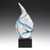 The Fusion art glass award features brilliant blue design - each piece unique elevating the bespoke nature of the award.