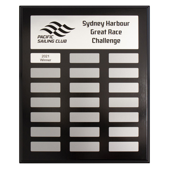 Timeless and elegant, the Classic Silver Plaque is designed to celebrate achievement with understated sophistication. Featuring a silver-tone plate mounted on a high-quality timber-look backing, this plaque offers a clean, professional presentation that suits any occasion.