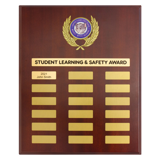 The Standard Logo Plaque combines professional presentation with clear branding, making it an ideal choice for corporate awards, sponsorship recognition, and organisational milestones. Featuring a quality gold or silver-tone plate mounted on a premium timber-look backing, the plaque offers a prominent space for logos along with personalised engraving for names, dates, and award details.