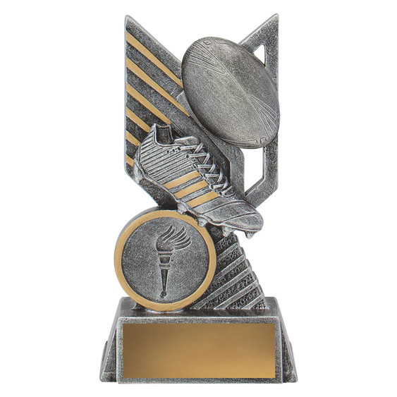 The Rugby Rogue Trophy is a bold and modern award that captures the intensity and energy of Rugby. Featuring a striking, edgy design, this trophy is perfect for recognising standout players, teams, or unforgettable moments on the field. With a sleek finish and customisable base, it adds a contemporary flair to any awards presentation.