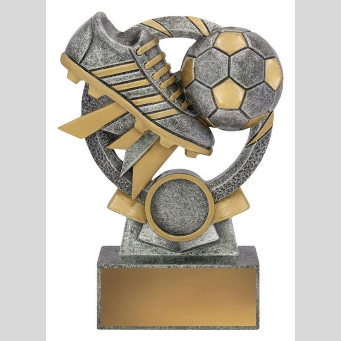 The Football Looper Trophy is a sleek and contemporary award, perfect for celebrating achievements in football. Featuring a unique looping design that adds a touch of modern elegance, this trophy captures the dynamic spirit of the game. Its polished finish and customisable base make it an excellent choice for recognising individual or team accomplishments.