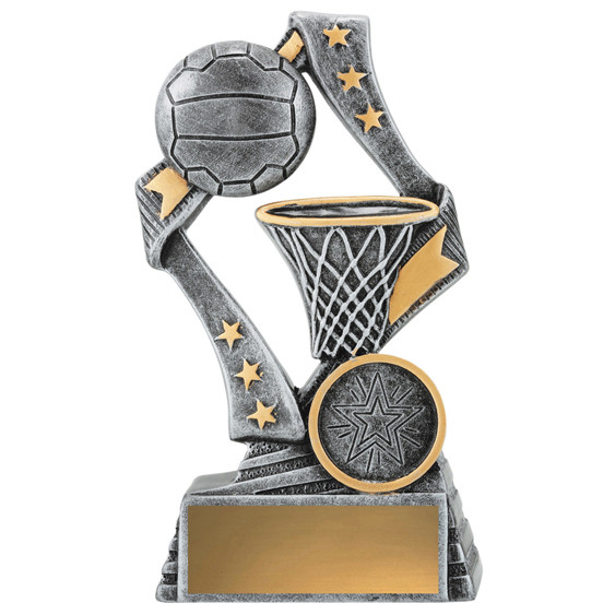 The Netball Flag Theme Trophy is a vibrant and contemporary award designed to celebrate excellence, teamwork, and achievement in netball. Featuring a dynamic flag-themed netball design, this trophy reflects the fast-paced and competitive nature of the game. Its eye-catching style and quality finish make it an ideal choice for netball presentations at all levels.