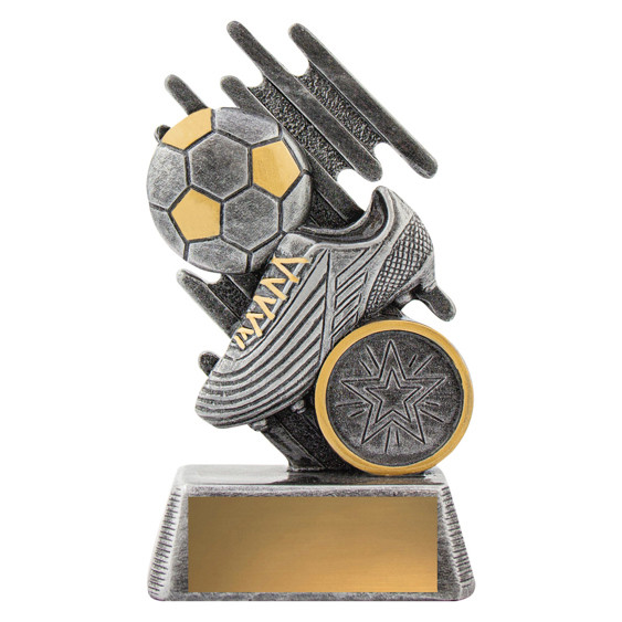 The Football (Soccer) Zoom Trophy is a dynamic and modern award, perfect for celebrating outstanding soccer achievements. Featuring a bold design with football-themed elements, this trophy is crafted for impact and durability. Ideal for players, teams, or special football events, it provides a striking way to honour success on the pitch.