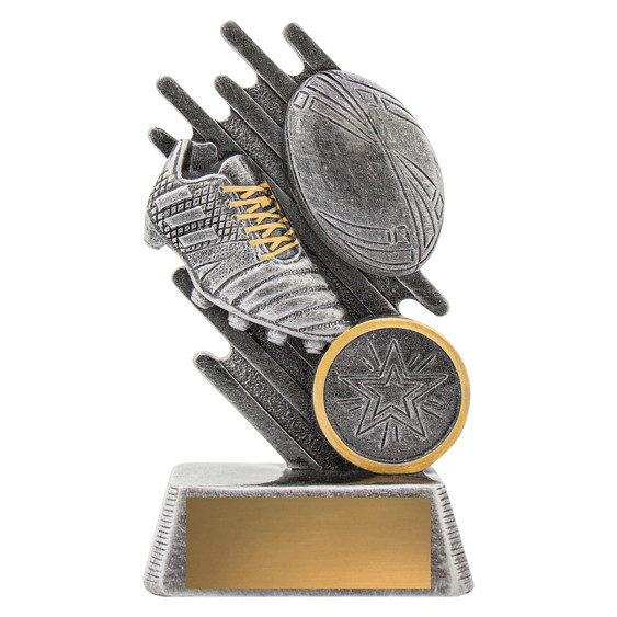 The Rugby Zoom Trophy is a dynamic and modern award, perfect for celebrating outstanding rugby achievements. Featuring a bold design with rugby-themed elements, this trophy is crafted for impact and durability. Ideal for players, teams, or special rugby events, it provides a striking way to honour success on the field.