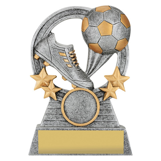 The Football (Soccer) Comet Trophy is a striking and dynamic award designed to celebrate exceptional achievements in football. Featuring a comet-inspired design that reflects speed, agility, and precision, this trophy captures the excitement and flair of the game. Its bold appearance and customisable base make it an ideal choice for recognising outstanding performances on the pitch.