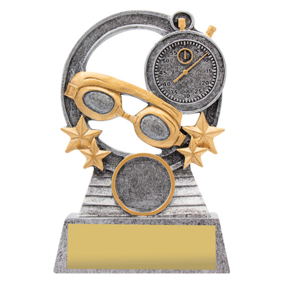 The Swimming Comet Trophy is a striking and dynamic award designed to celebrate exceptional achievements in swimming. Featuring a comet-inspired design that reflects speed, precision, and fluid motion, this trophy captures the athleticism and excitement of the pool. Its bold appearance and customisable base make it an ideal choice for recognising outstanding individual performances or team success.