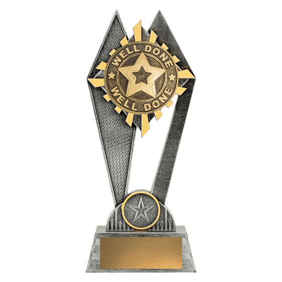 The Well Done Peak Trophy is a distinguished and meaningful award designed to celebrate outstanding achievement and dedication and is suitable for a wide variety of occassions. Featuring a peak-inspired design with Well Done message on the top, this trophy symbolises achievement and commitment. Its polished finish and customisable base make it an exceptional choice for recognising individual or group accomplishments.