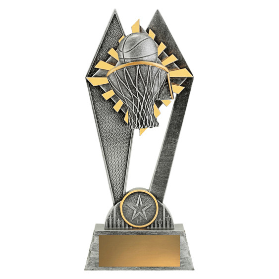 The Basketball Peak Trophy is a bold and dynamic award designed to celebrate agility, teamwork, and court dominance. Featuring a striking peak design with basketball-themed details, this trophy symbolises shooting precision, defensive skill, and reaching the pinnacle of success on the court. Its polished finish and customisable base make it an excellent choice for recognising individual players or championship teams.