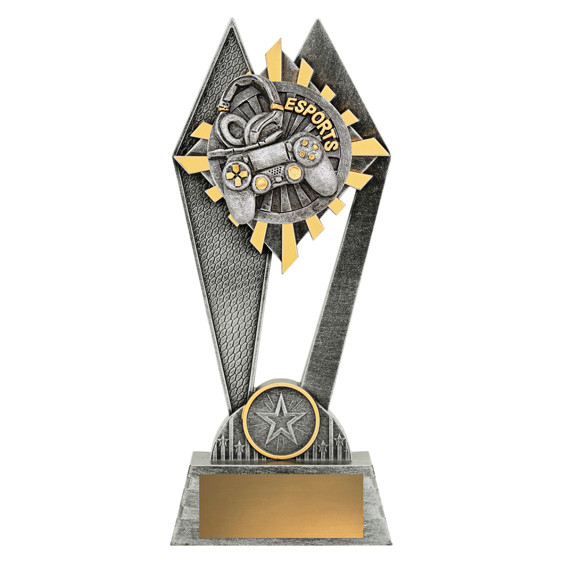 The Esports Peak Trophy is a sleek and modern award designed to celebrate digital mastery, quick reflexes, and strategic brilliance. Featuring a striking peak design with gaming-inspired details, this trophy symbolises focus, teamwork, and reaching the pinnacle of success in the virtual arena. Its polished finish and customisable base make it an excellent choice for recognising individual gamers or full squads across any genre.