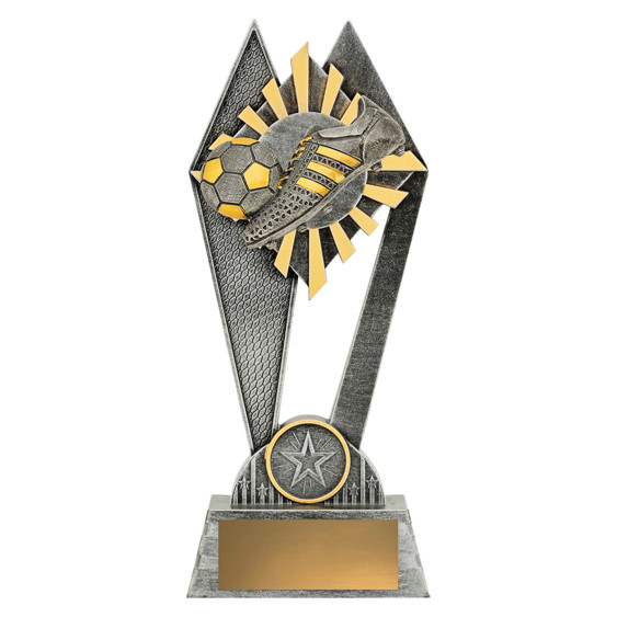 The Football Peak Trophy is a powerful and energetic award designed to celebrate teamwork, agility, and competitive spirit. Featuring a striking peak design with football-themed details, this trophy symbolises athletic excellence, passion, and reaching the pinnacle of success on the pitch. Its polished finish and customisable base make it an excellent choice for recognising individual players or championship-winning teams across any league.