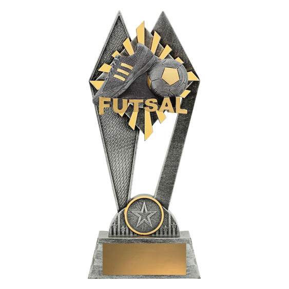 The Futsal Peak Trophy is an agile and modern award designed to celebrate technical mastery, speed, and close control. Featuring a striking peak design with futsal-themed details, this trophy symbolises quick thinking, precision, and reaching the pinnacle of success on the court. Its polished finish and customisable base make it an excellent choice for recognising skillful individuals or championship squads in the fast-paced indoor game.