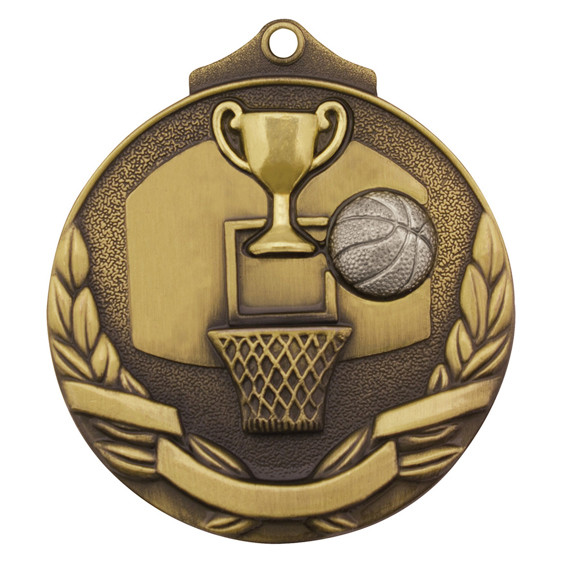 Add a touch of classic prestige to your presentation with the Basketball Two-Tone Medal. Combining traditional craftsmanship with a modern aesthetic, this award features a distinctive antique finish contrasted with polished highlights. Its sophisticated, multi-dimensional design makes it a standout choice for those seeking an award that looks as substantial as the achievement it represents.