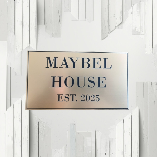 Add a touch of timeless elegance to your home or office. Our Custom FlexiBrass Signs deliver the high-end aesthetic of polished metal in a versatile, weather-resistant format. Whether you are naming your family home, numbering an apartment, or labeling a professional suite, these signs offer a crisp, premium finish that never tarnishes.