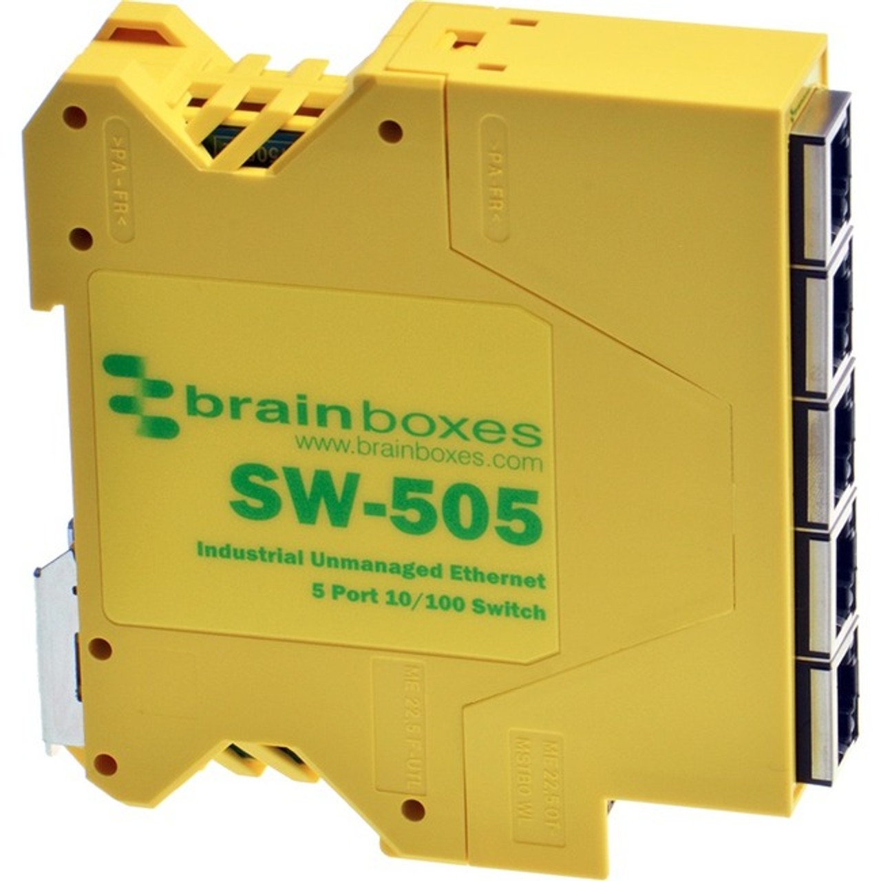 Brainboxes Industrial Compact Ethernet 5 Port Switch DIN Rail Mountable