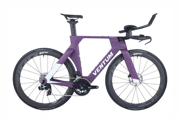 The Tempus Rival AXS Time Trial and Triathlon bike in Purple Reign. 