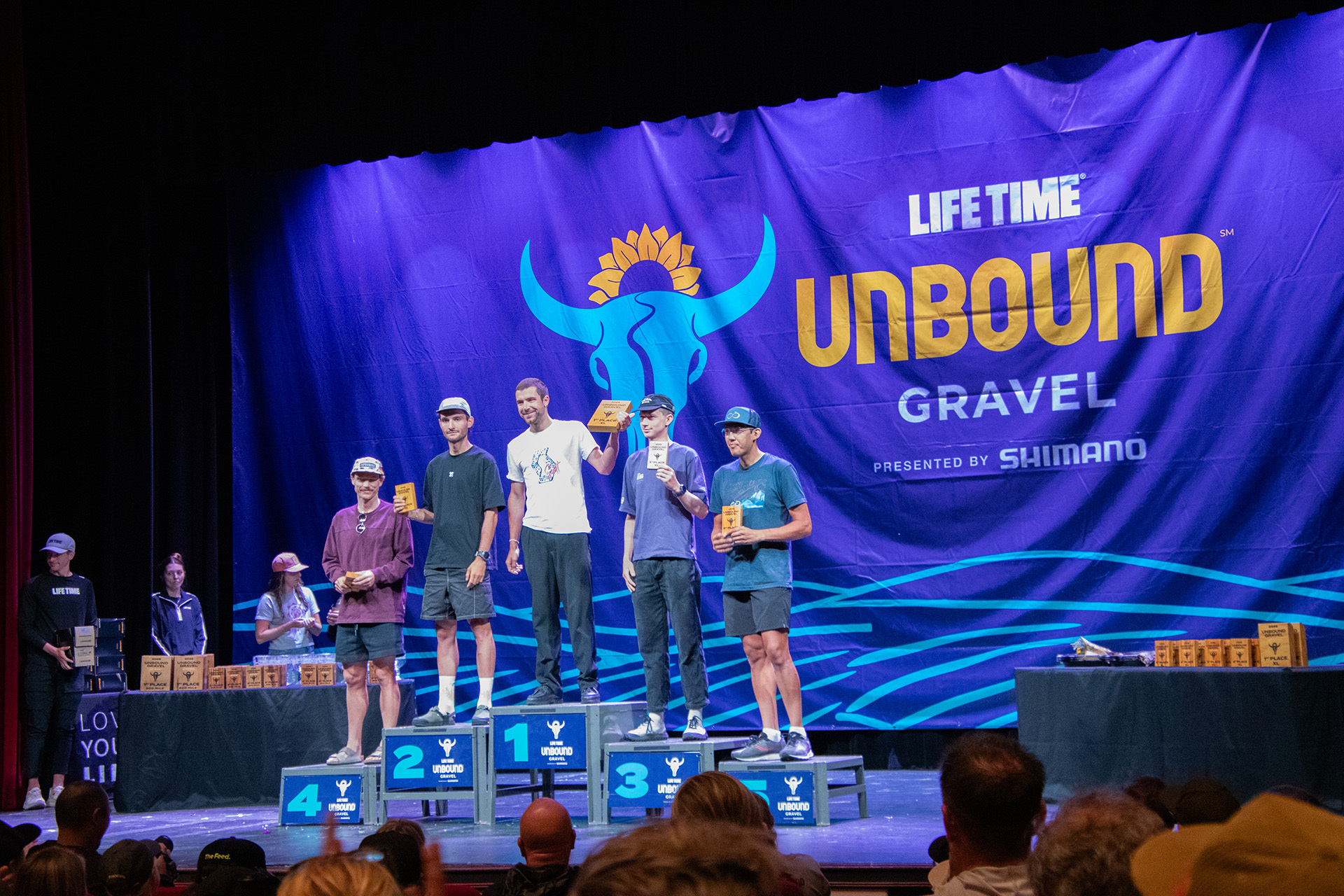 Matthew Lefthand sitting after Unbound Gravel