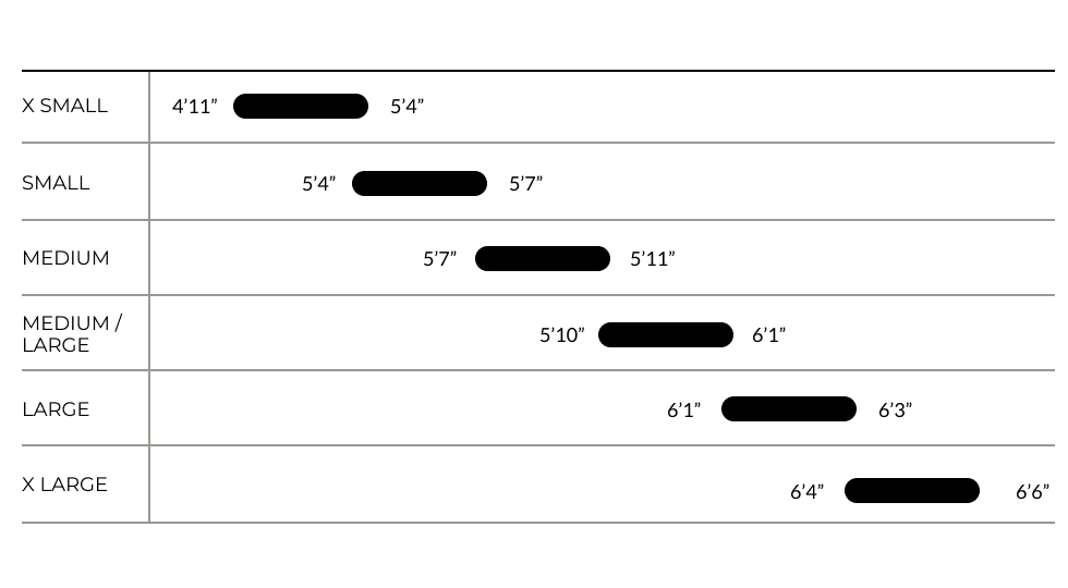 Ventum GS1 Sizing Chart