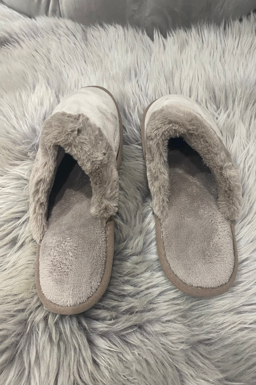 Classic Taupe Fluffy Slippers - Want That Trend