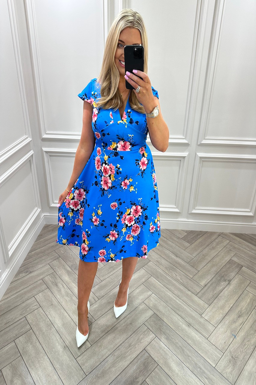 Bluezoo Girls' Multicolored Ditsy Floral Skater Dress main image 0