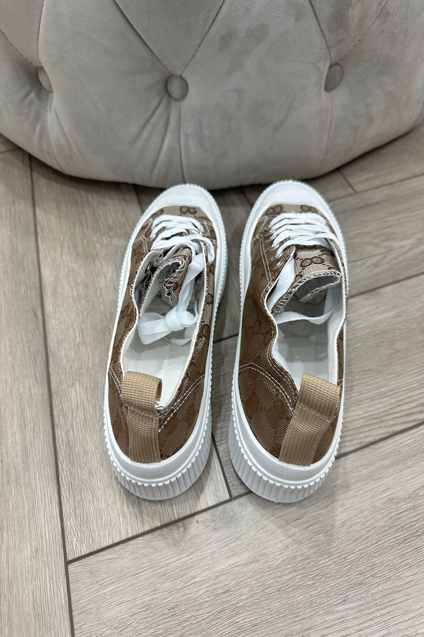 Azalea Tan Pattern Trainers Want That Trend