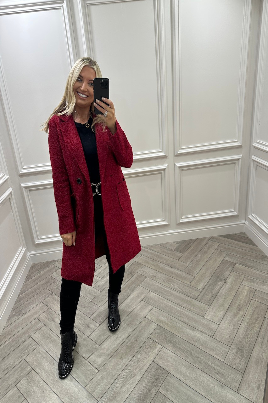 Red Luxury Iconic Coat - Want That Trend