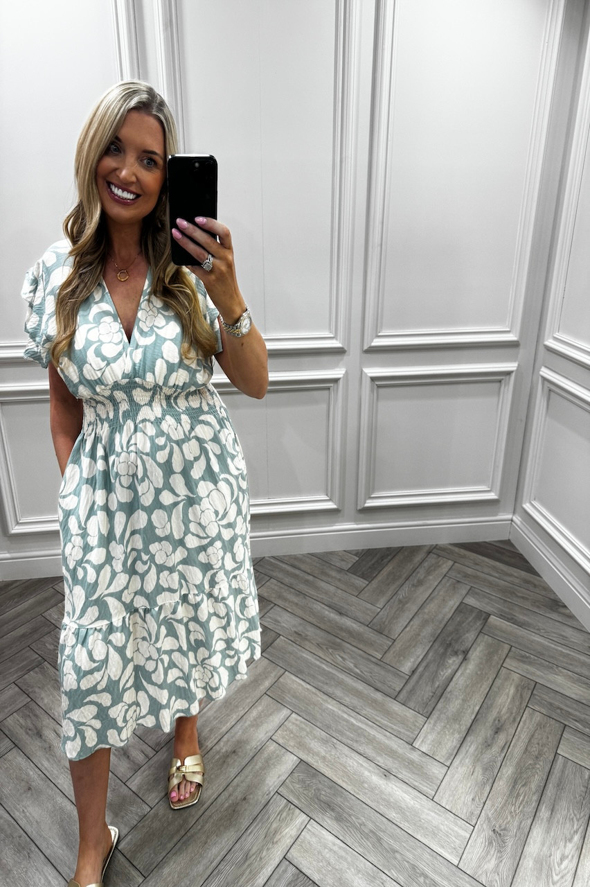green emerald velvet dress Diamond Vine Katie Wrap Maxi Dress in Dark Sage by Mata Traders Medium