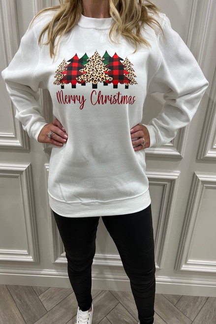 gray christmas sweatshirt