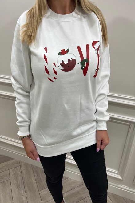 White 'Love' Christmas Sweatshirt