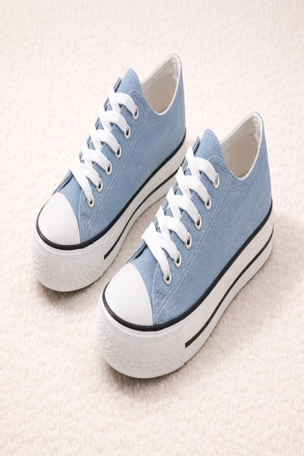 Light  Denim Look Estori Trainers