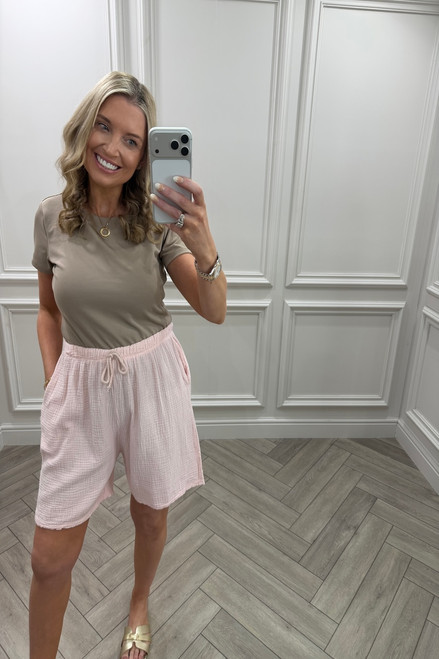 Lola Pink Double Cotton Shorts