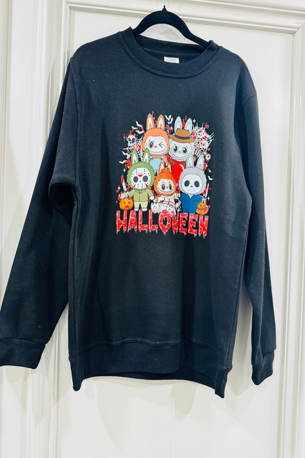 Black Labubu Villain Halloween Sweatshirt 