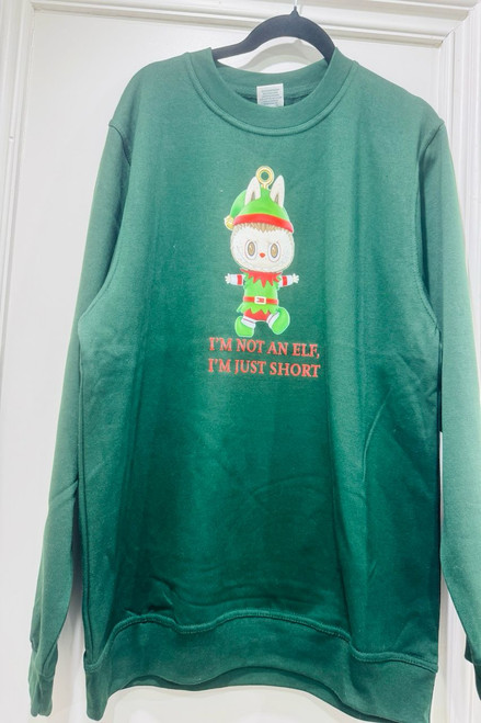 Green Labubu Elf Christmas Sweatshirt 