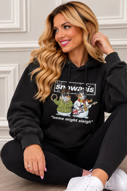 Black Some Might Sleigh Christmas Hoodie